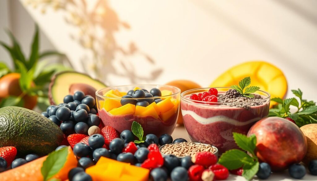 Anti-aging superfoods in smoothie bowls