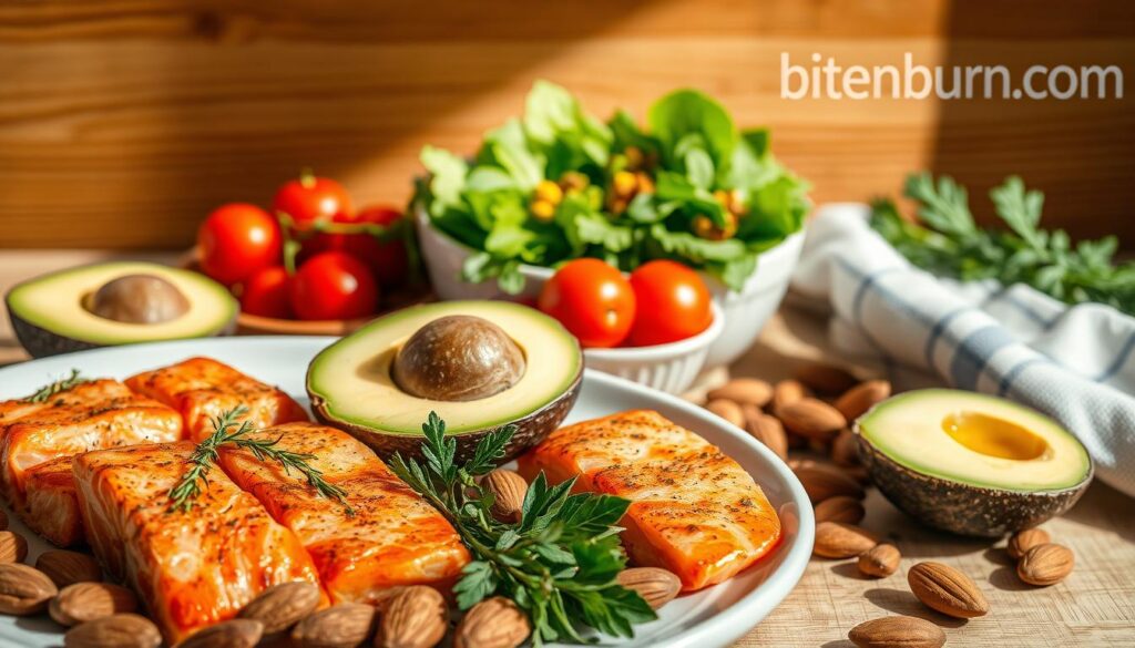 healthy fats and lean proteins
