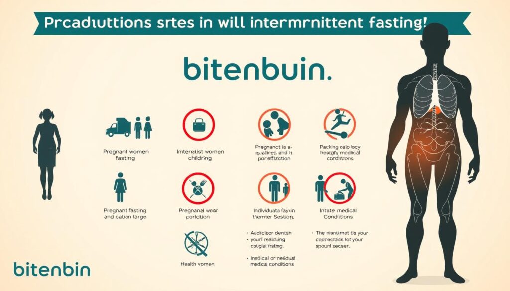 intermittent fasting precautions infographic