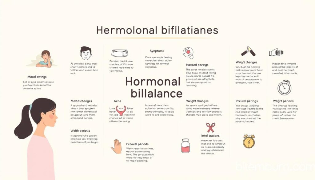 signs of hormonal imbalances infographic