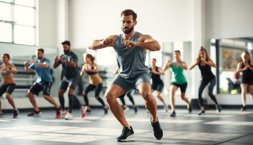 Image of a person performing a full-body workout