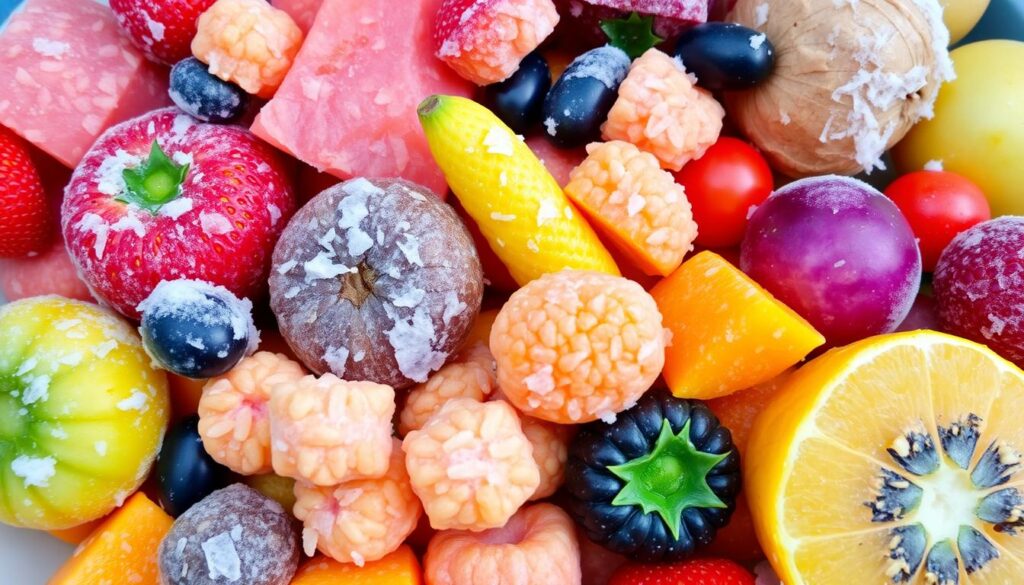 Image of frozen fruits and vegetables