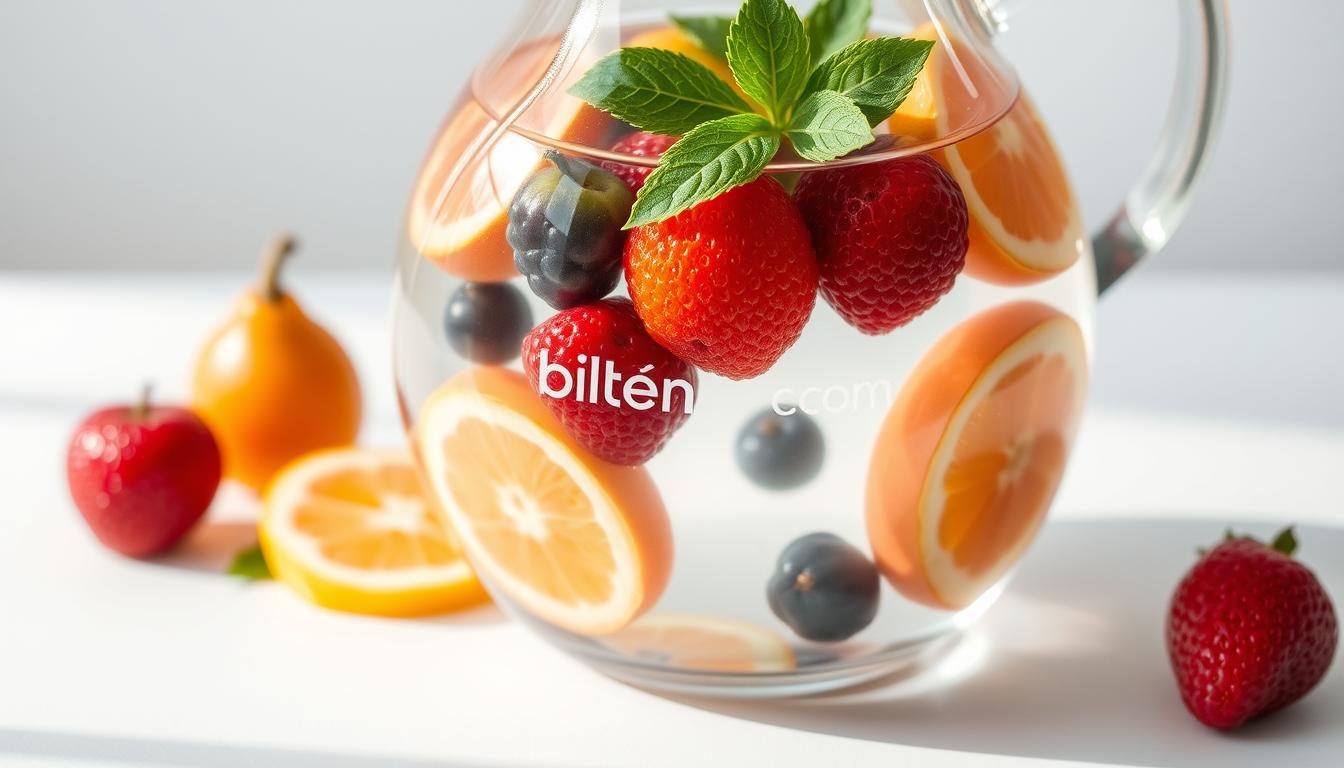 simple fruit-infused detox water for glowing skin