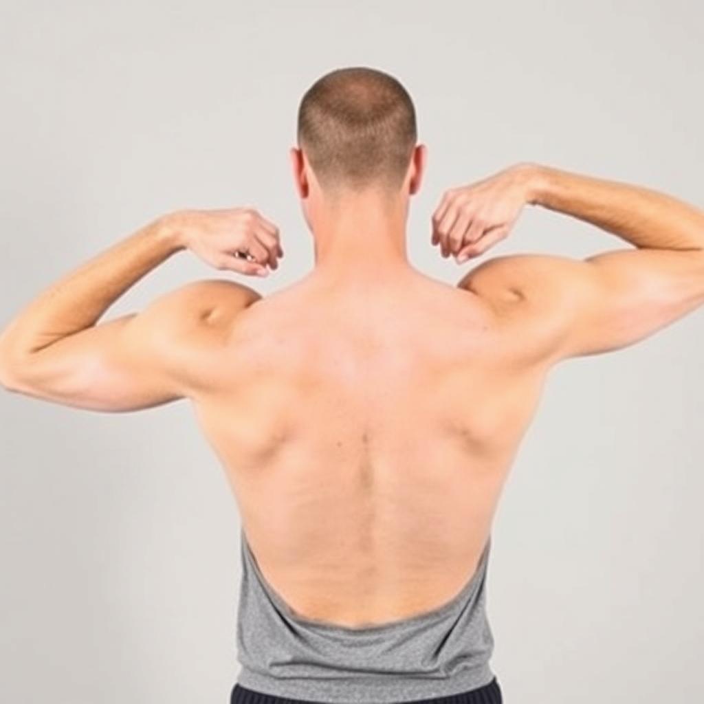 Person demonstrating shoulder rolls warm-up exercise Person demonstrating shoulder rolls warm-up exercise