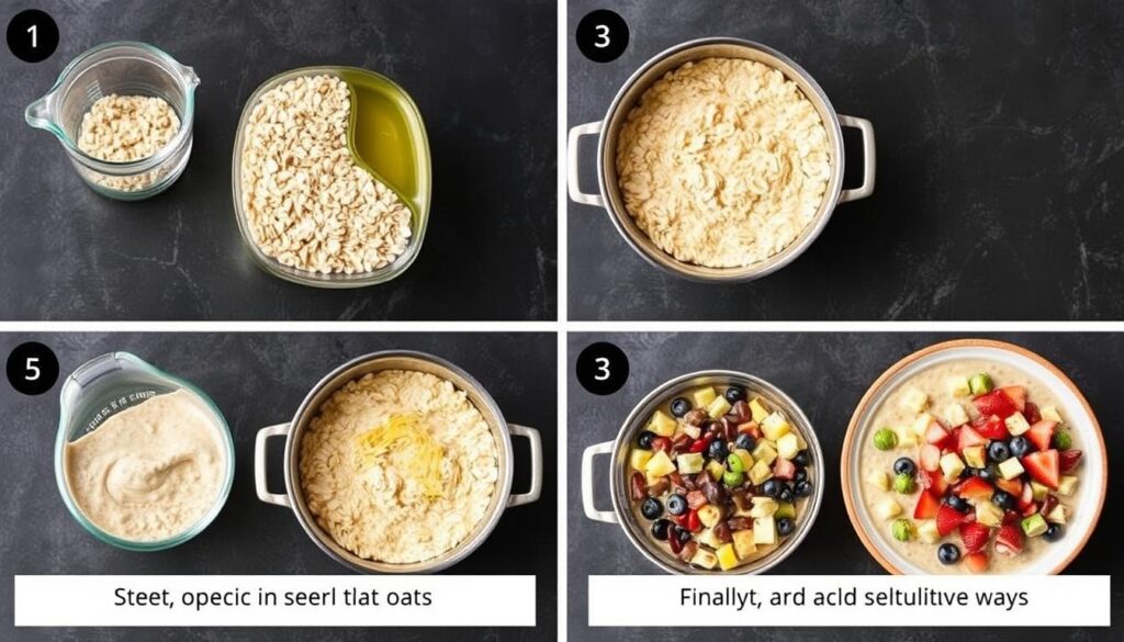 Step-by-step preparation of diabetic-friendly oatmeal with sugar free toppings Step-by-step preparation of diabetic-friendly oatmeal with sugar free toppings