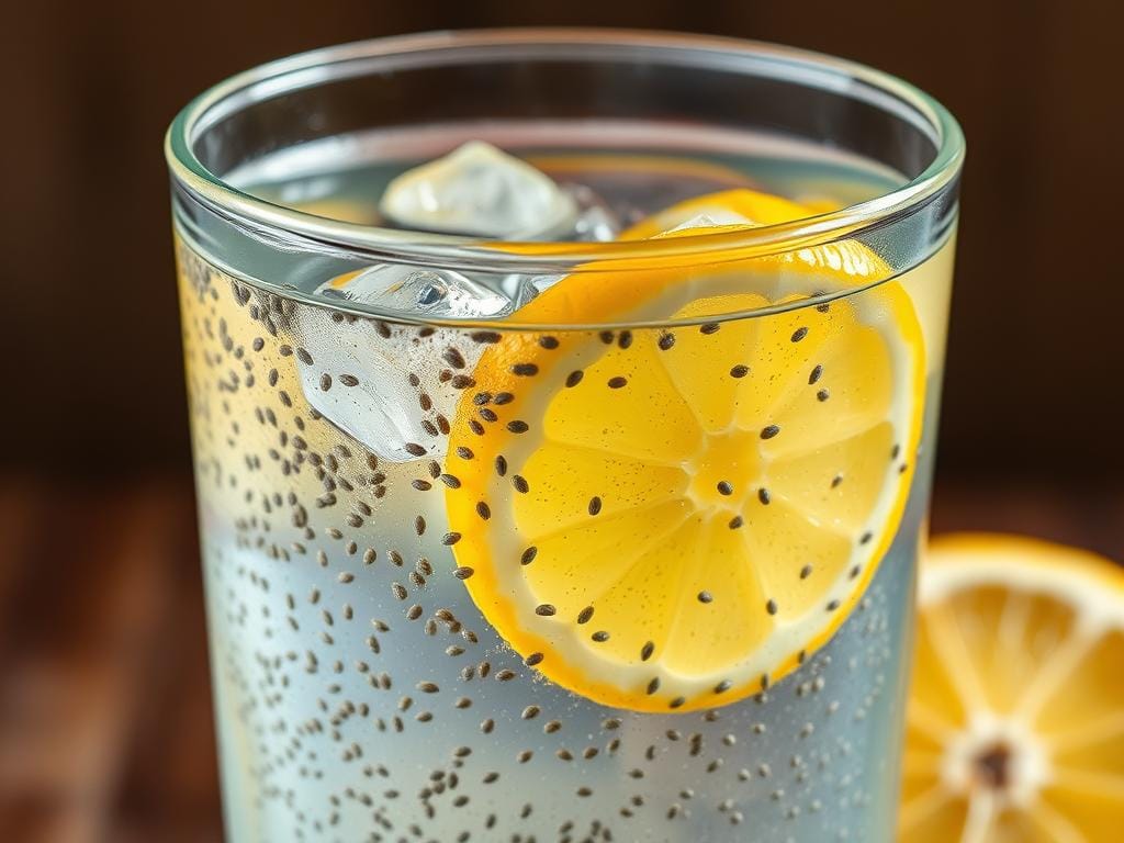Chia water with lemon for weight loss hydration Chia water with lemon for weight loss hydration