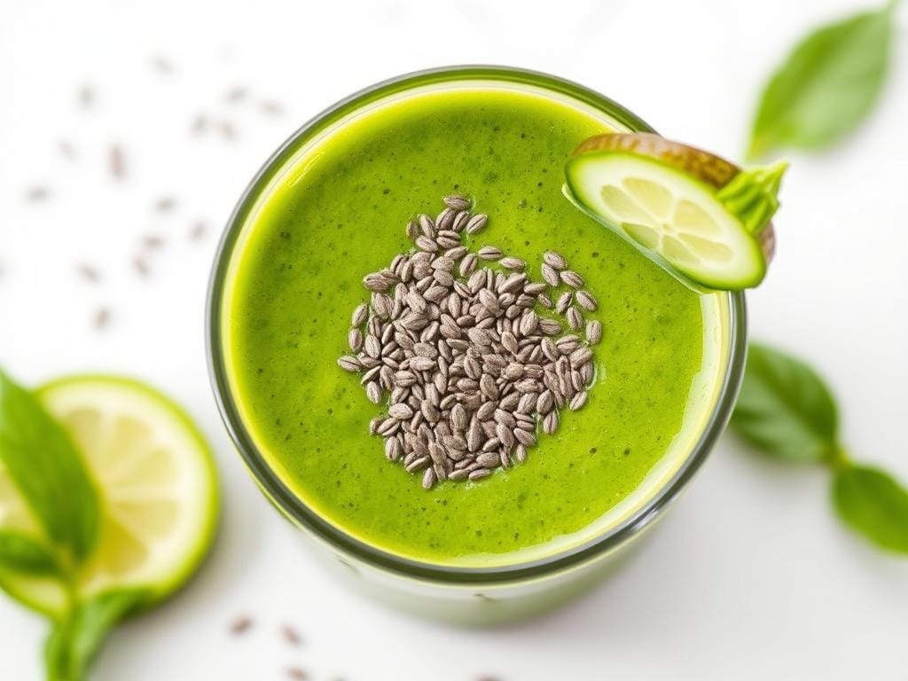 Green smoothie with chia seeds for weight loss Green smoothie with chia seeds for weight loss
