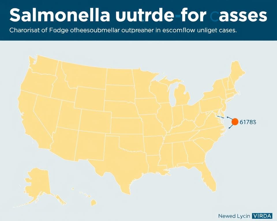 Map showing the distribution of Salmonella outbreak linked to eggs cases across affected states Map showing the distribution of Salmonella outbreak linked to eggs cases across affected states
